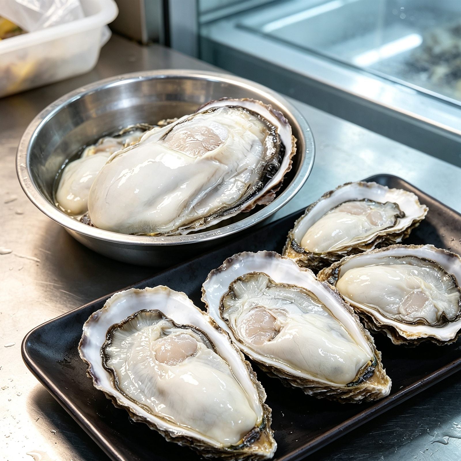 Fresh Plump Oysters Gourmet Delicacy